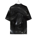 Black Snake Print Rayon Hawaiian Shirt