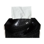 Black Snake Print Rectangle Tissue Box Cover