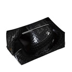 Black Snake Print Rectangle Tissue Box Cover