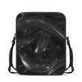 Black Snake Print Rectangular Crossbody Bag
