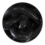 Black Snake Print Round Floor Mat