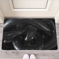 Black Snake Print Rubber Doormat