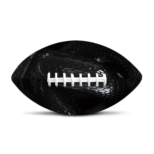 Black Snake Print Rugby Ball
