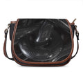 Black Snake Print Saddle Bag