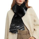 Black Snake Print Scarf