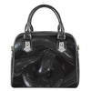 Black Snake Print Shoulder Handbag