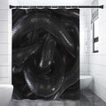 Black Snake Print Shower Curtain