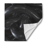 Black Snake Print Silk Bandana