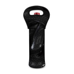 Black Snake Print Single Neoprene Wine Tote