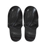 Black Snake Print Slippers