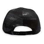 Black Snake Print Snapback Cap