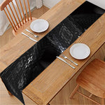 Black Snake Print Table Runner