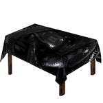 Black Snake Print Tablecloth