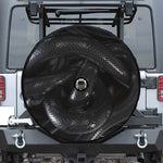 Black Snake Print Tire Cover With Camera Hole