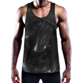 Black Snake Print Men's Workout Tank Top