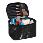 Black Snake Print Travel Makeup Bag