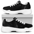 Black Snake Print White Chunky Shoes