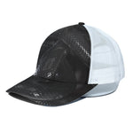 Black Snake Print White Mesh Trucker Cap