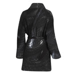 Black Snake Print Women's Bathrobe