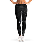 Black Snake Print Women's Leggings