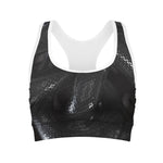 Black Snake Print Women's Sports Bra
