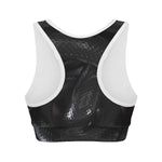Black Snake Print Women's Sports Bra