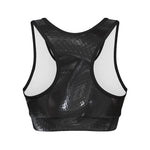 Black Snake Print Women's Sports Bra