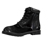 Black Snake Print Work Boots