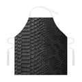 Black Snakeskin Print Adjustable Apron