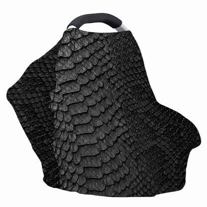 Black Snakeskin Print Baby Seat Cover