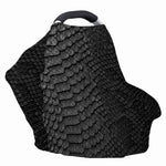Black Snakeskin Print Baby Seat Cover