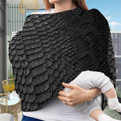 Black Snakeskin Print Baby Seat Cover