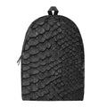 Black Snakeskin Print School Backpack