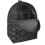 Black Snakeskin Print Backpack