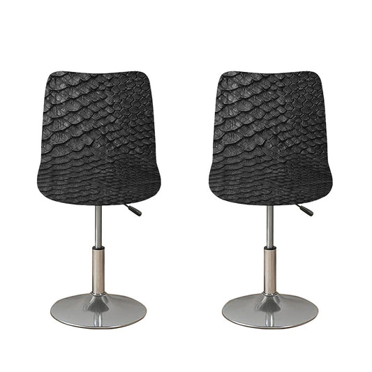 Black Snakeskin Print Bar Stool Covers