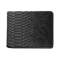 Black Snakeskin Print Bifold Wallet