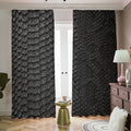 Black Snakeskin Print Dimout Pencil Pleat Curtains