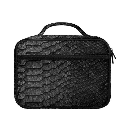 Black Snakeskin Print Briefcase Bible Bag