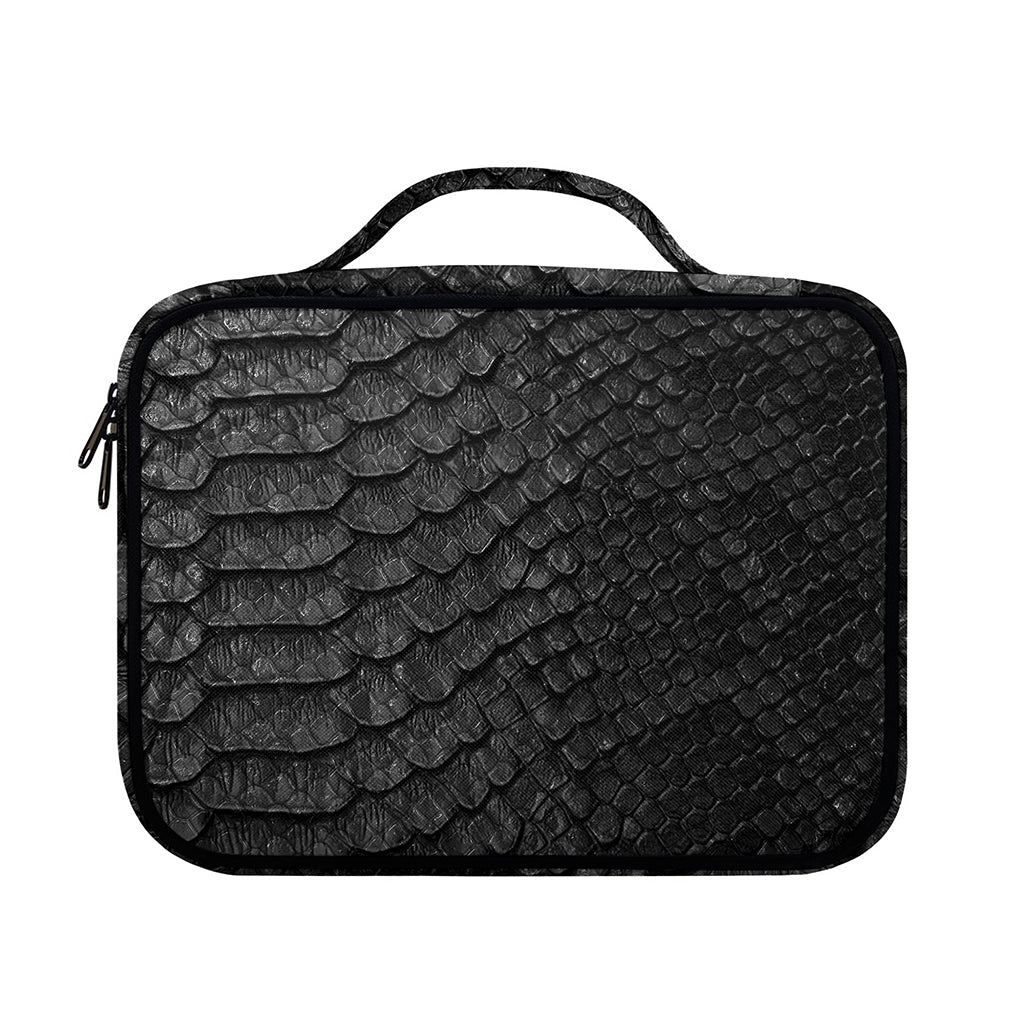 Black Snakeskin Print Briefcase Bible Bag