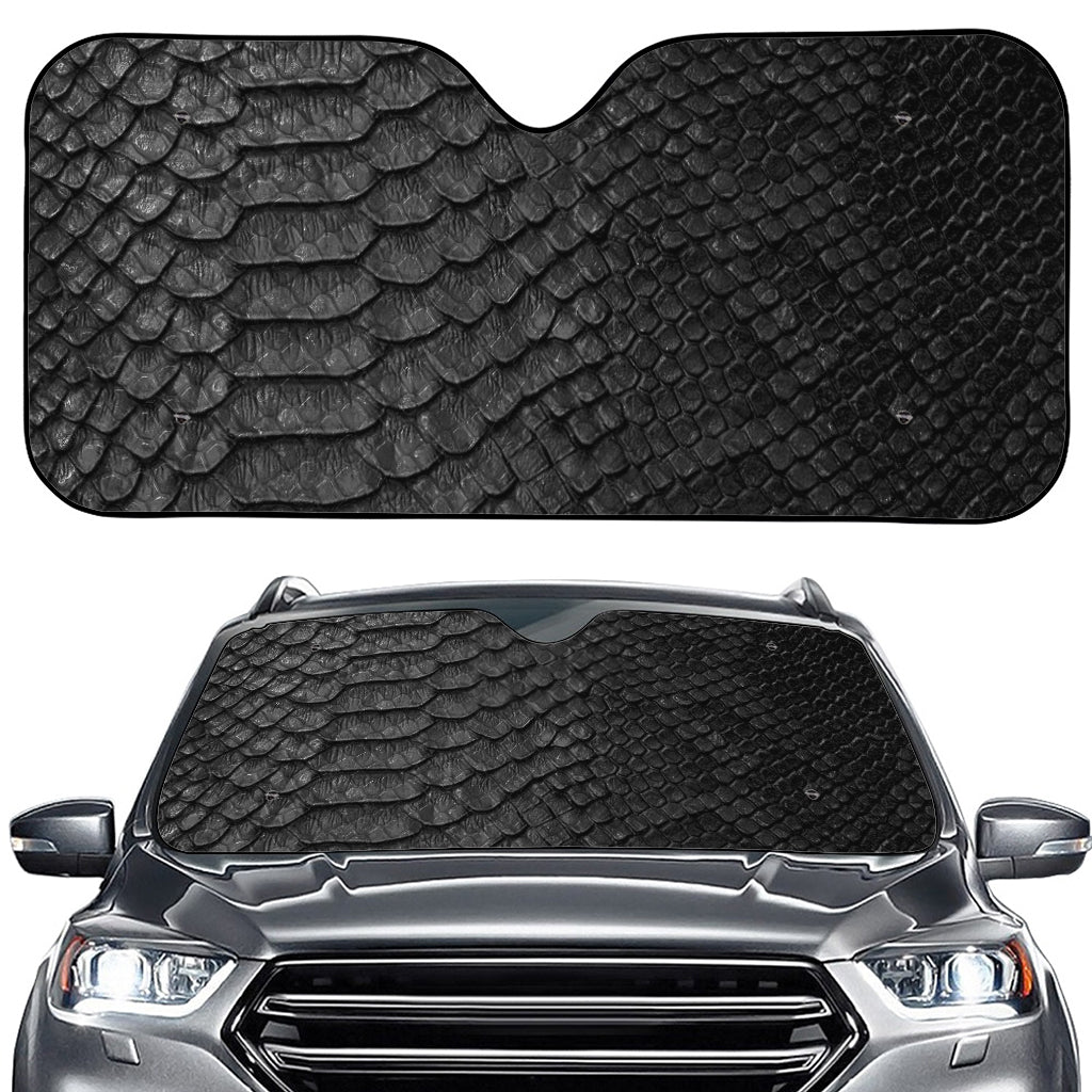 Black Snakeskin Print Car Windshield Sun Shade