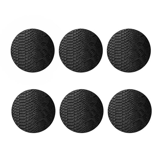 Black Snakeskin Print Coaster Set