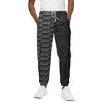 Black Snakeskin Print Cotton Pants