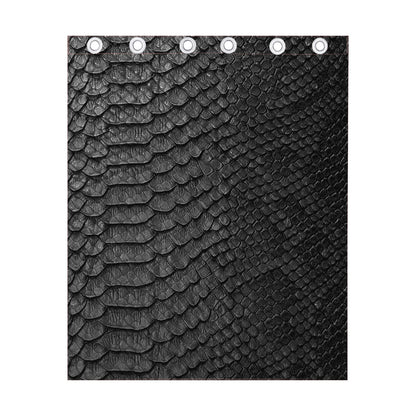 Black Snakeskin Print Curtain