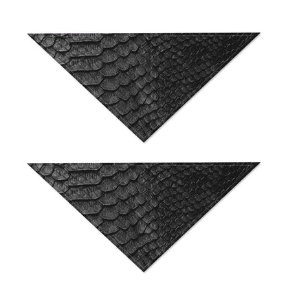 Black Snakeskin Print Dog Bandana