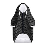 Black Snakeskin Print Dog Zip Up Hoodie