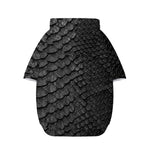 Black Snakeskin Print Dog Zip Up Hoodie