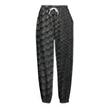 Black Snakeskin Print Fleece Lined Knit Pants