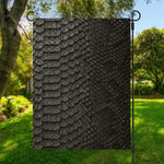 Black Snakeskin Print Garden Flag