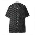 Black Snakeskin Print Hawaiian Shirt