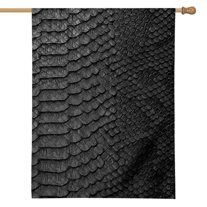 Black Snakeskin Print House Flag